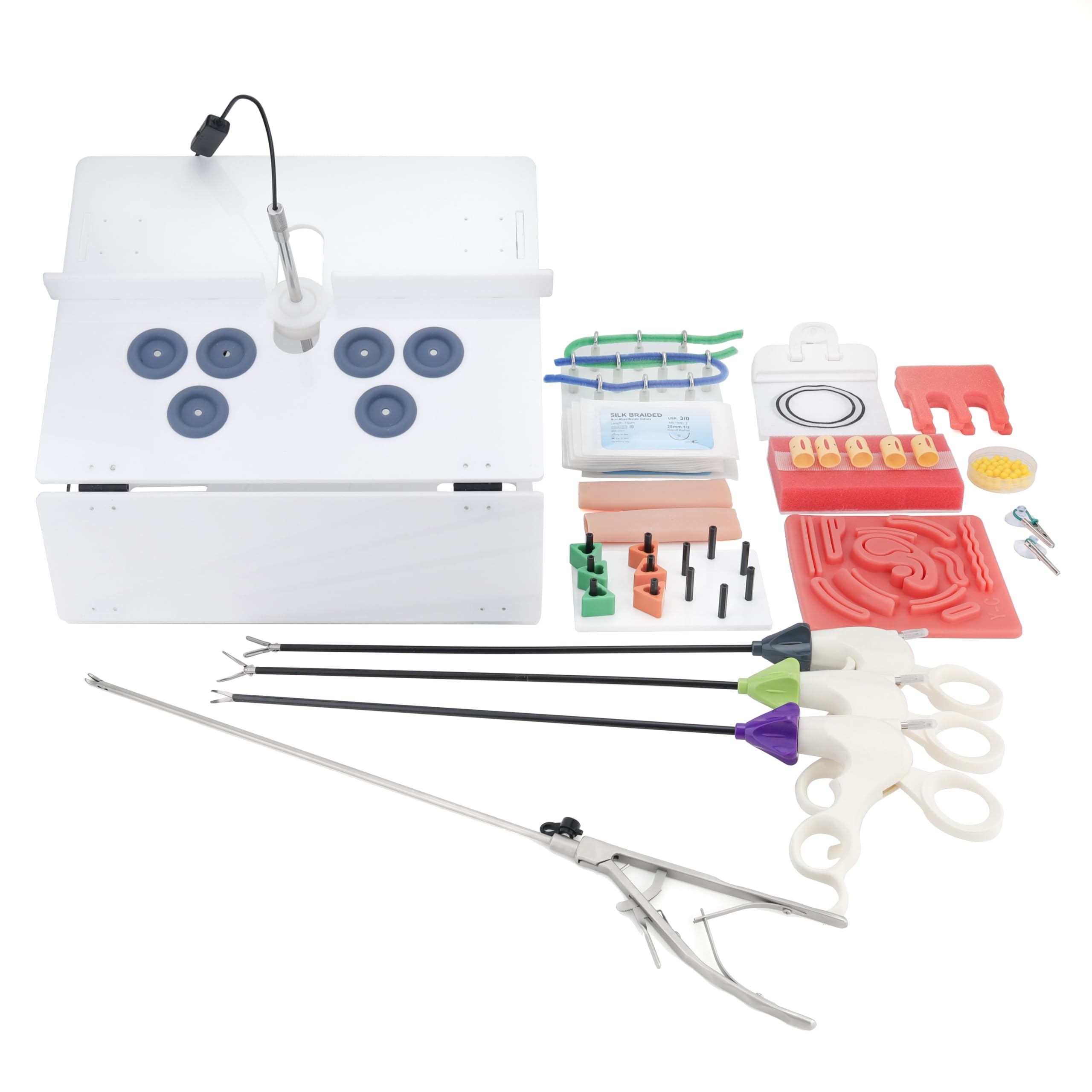 LAÊSSE トライアルセット Amazon.com: FLSSPS Full Set Laparo Trainer Simulator Training Box